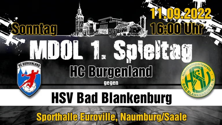 Read more about the article HSV Bad Blankenburg nimmt Spielbetrieb mit schweren Auswärtsaufgaben auf