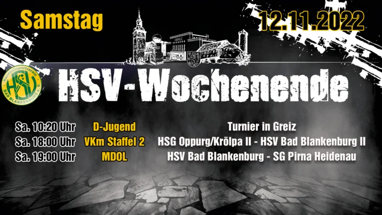 Read more about the article HSV Bad Blankenburg eröffnet Heimspieltriple mit Spitzenspiel