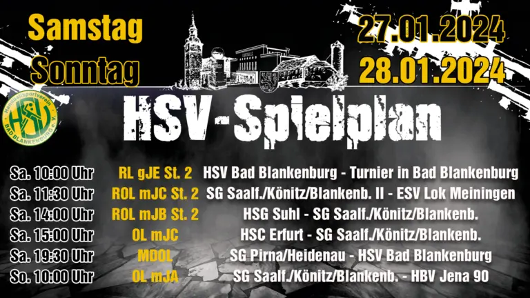 Read more about the article HSV Bad Blankenburg mit Mammut-Programm am Samstag