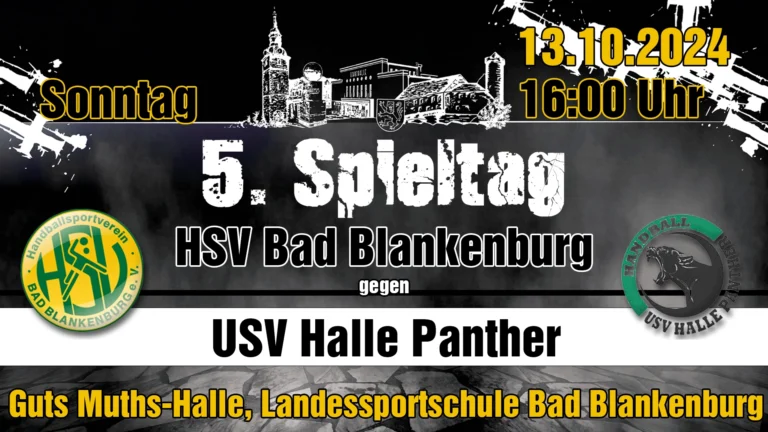 Mehr über den Artikel erfahren HSV Bad Blankenburg empfängt den USV Halle Panther zum Spitzenspiel in der Regionalliga Mitteldeutschland