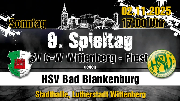 Mehr über den Artikel erfahren HSV Bad Blankenburg reist zum Aufsteiger – Duell beim Sachsen‑Anhalt‑Meister in Wittenberg
