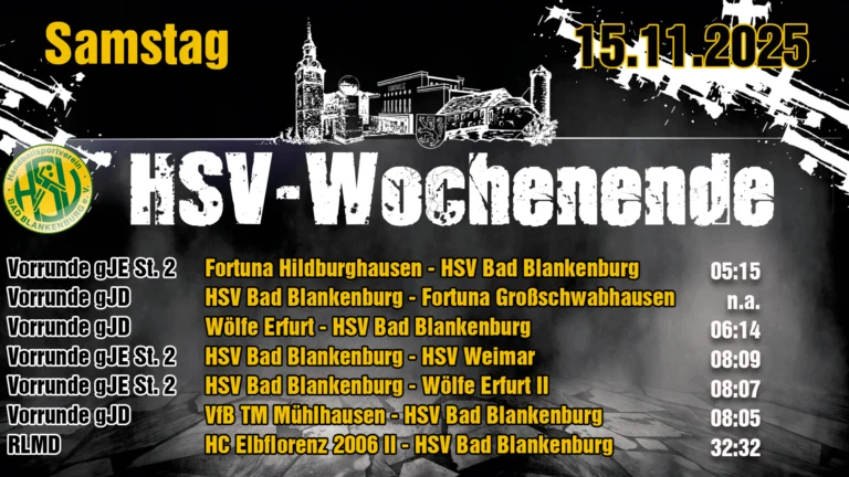 Mehr über den Artikel erfahren Gelb‑grüne Erfolge und Kampfgeist – HSV Bad Blankenburg blickt auf ein starkes Handball‑Wochenende zurück