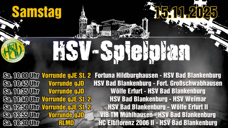 Mehr über den Artikel erfahren HSV Bad Blankenburg: Drei Mannschaften, ein Wochenende, voller Auswärtsherausforderungen