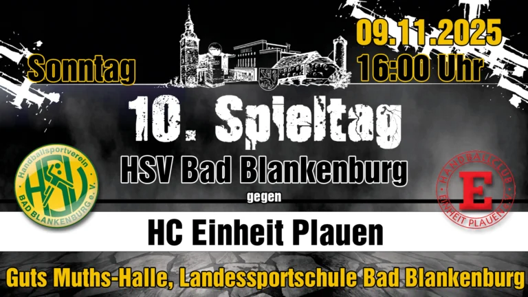Mehr über den Artikel erfahren Alles auf Heimstärke: HSV Bad Blankenburg will gegen Plauen doppelt punkten