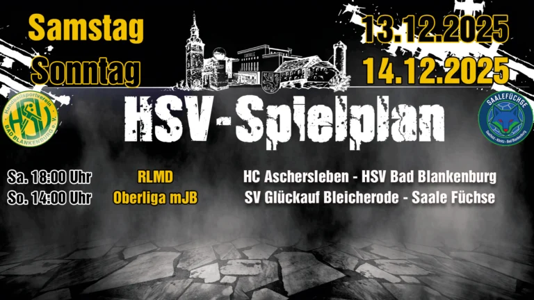 Mehr über den Artikel erfahren Hinrundenfinale 2025 – HSV Bad Blankenburg und Saale Füchse B‑Jugend kämpfen um einen positiven Jahresabschluss