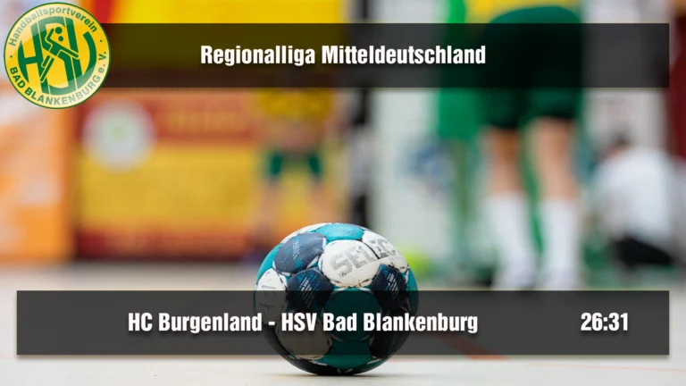 Mehr über den Artikel erfahren HSV Bad Blankenburg feiert wichtigen Auswärtssieg beim HC Burgenland